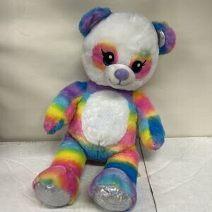 Build A Bear -Rainbow Friends 16" Panda Plush Glitter Eyes Stuffed Animal